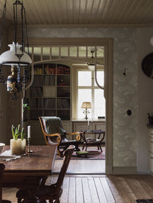 4169 Haga Light Grey and Beige Alla Tiders Hus Wallpaper by Boråstapeter