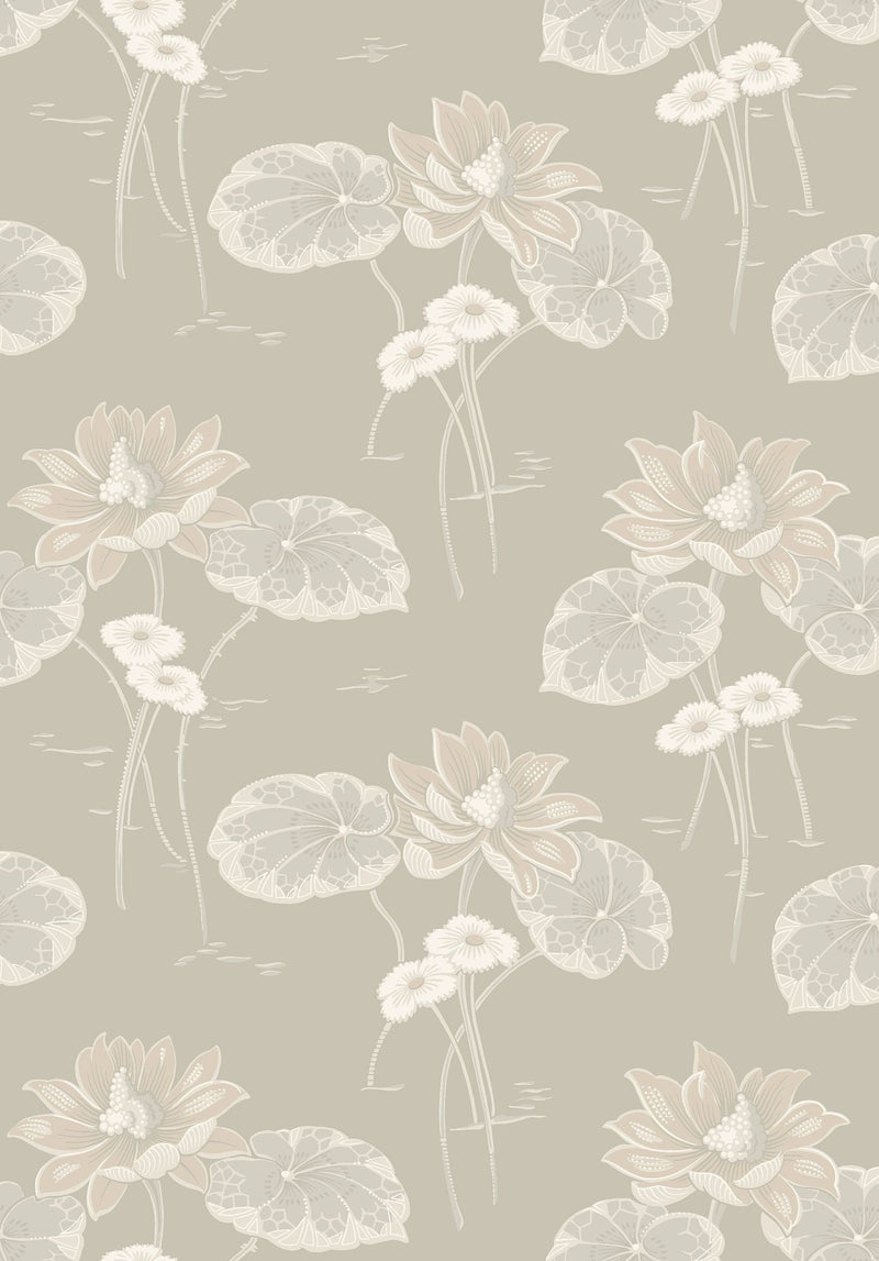 4169 Haga Light Grey and Beige Alla Tiders Hus Wallpaper by Boråstapeter