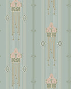 4170 Villastan Light Blue and Multi Alla Tiders Hus Wallpaper by Boråstapeter