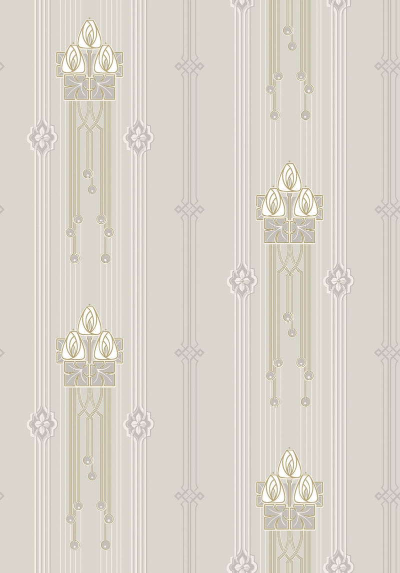 4171 Villastan Light Grey and White Alla Tiders Hus Wallpaper by Boråstapeter