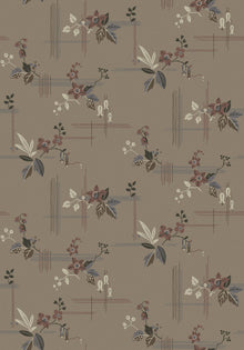 4173 Salängen Dark Brown and Multi Alla Tiders Hus Wallpaper by Boråstapeter