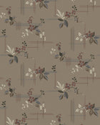 4173 Salängen Dark Brown and Multi Alla Tiders Hus Wallpaper by Boråstapeter