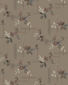 4173 Salängen Dark Brown and Multi Alla Tiders Hus Wallpaper by Boråstapeter