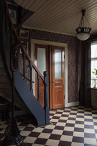 4174 Trädgårdsstaden Dark Multi and Brown Alla Tiders Hus Wallpaper by Boråstapeter