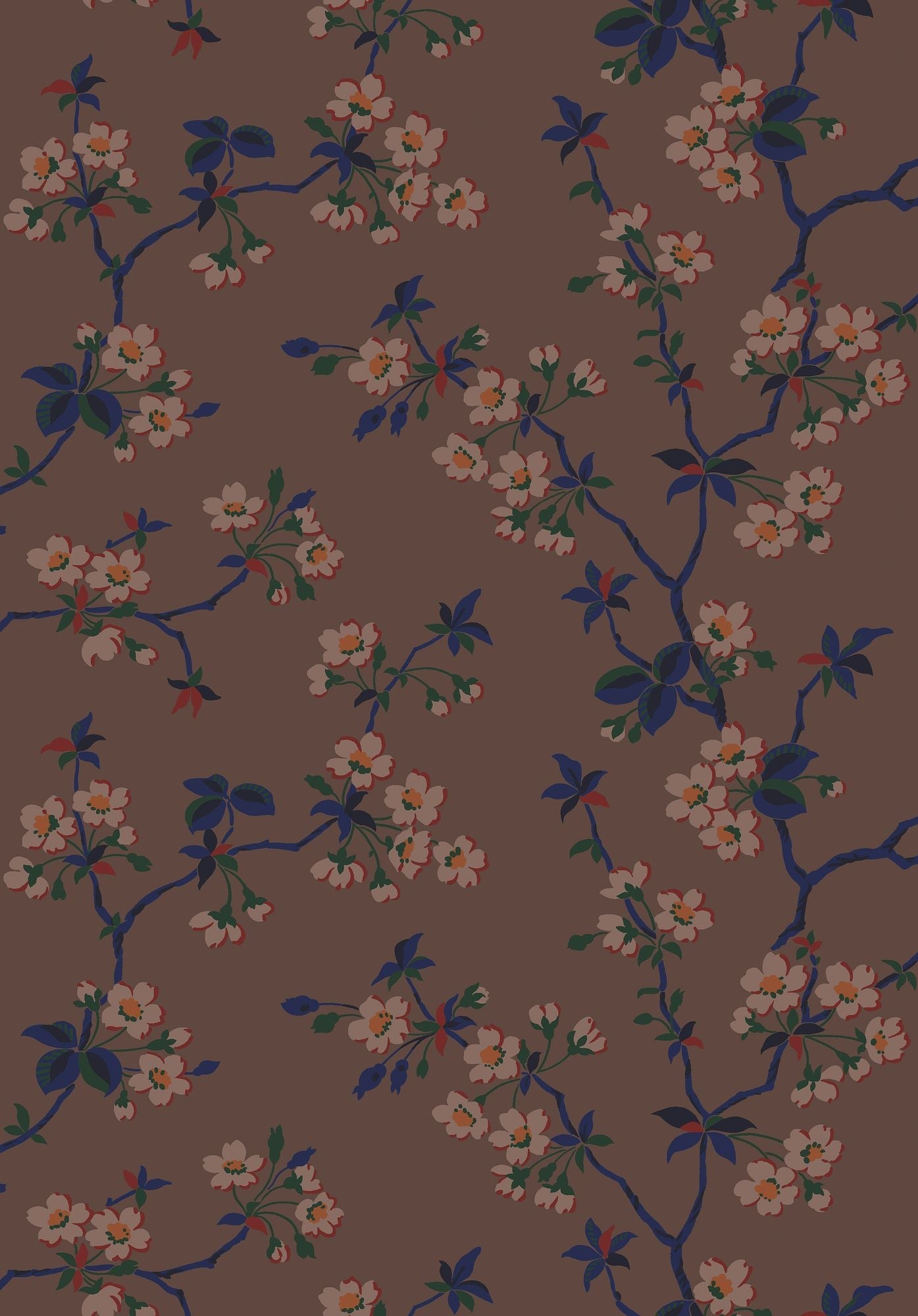 4174 Trädgårdsstaden Dark Multi and Brown Alla Tiders Hus Wallpaper by Boråstapeter