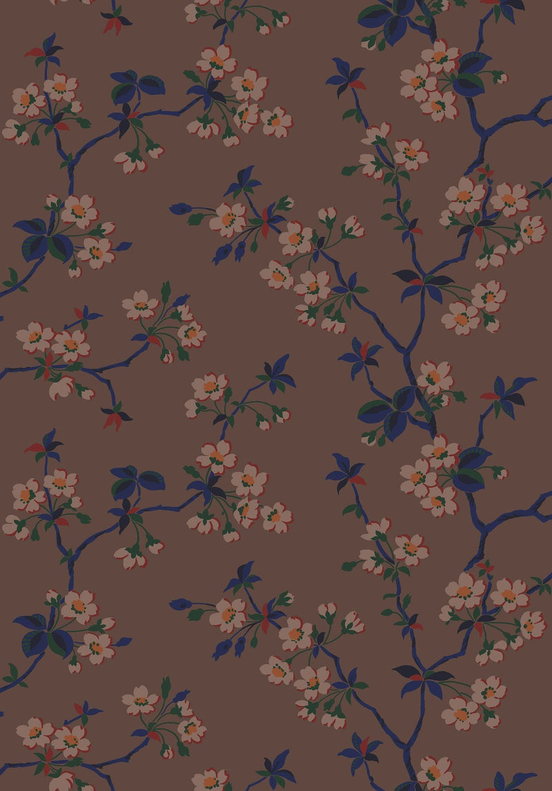 4174 Trädgårdsstaden Dark Multi and Brown Alla Tiders Hus Wallpaper by Boråstapeter