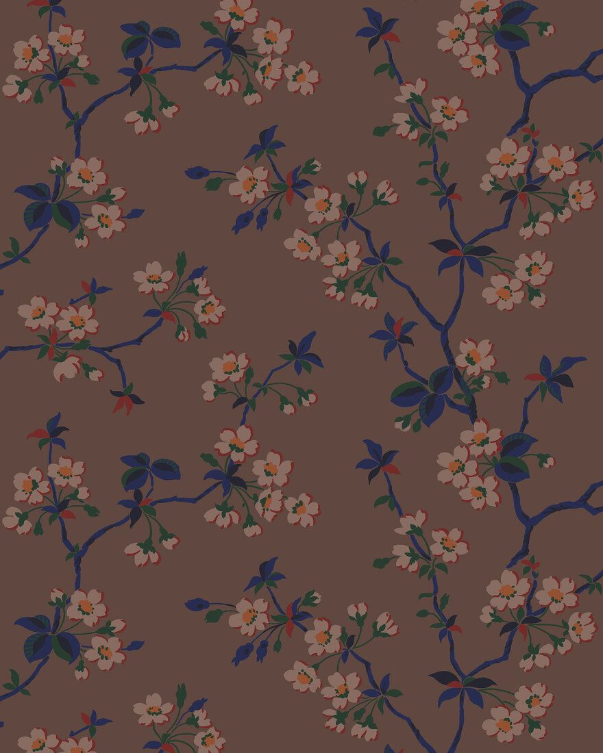 4174 Trädgårdsstaden Dark Multi and Brown Alla Tiders Hus Wallpaper by Boråstapeter