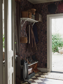 4174 Trädgårdsstaden Dark Multi and Brown Alla Tiders Hus Wallpaper by Boråstapeter