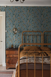4175 Trädgårdsstaden Dark Multi and Blue Alla Tiders Hus Wallpaper by Boråstapeter