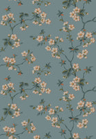 4175 Trädgårdsstaden Dark Multi and Blue Alla Tiders Hus Wallpaper by Boråstapeter