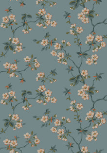4175 Trädgårdsstaden Dark Multi and Blue Alla Tiders Hus Wallpaper by Boråstapeter