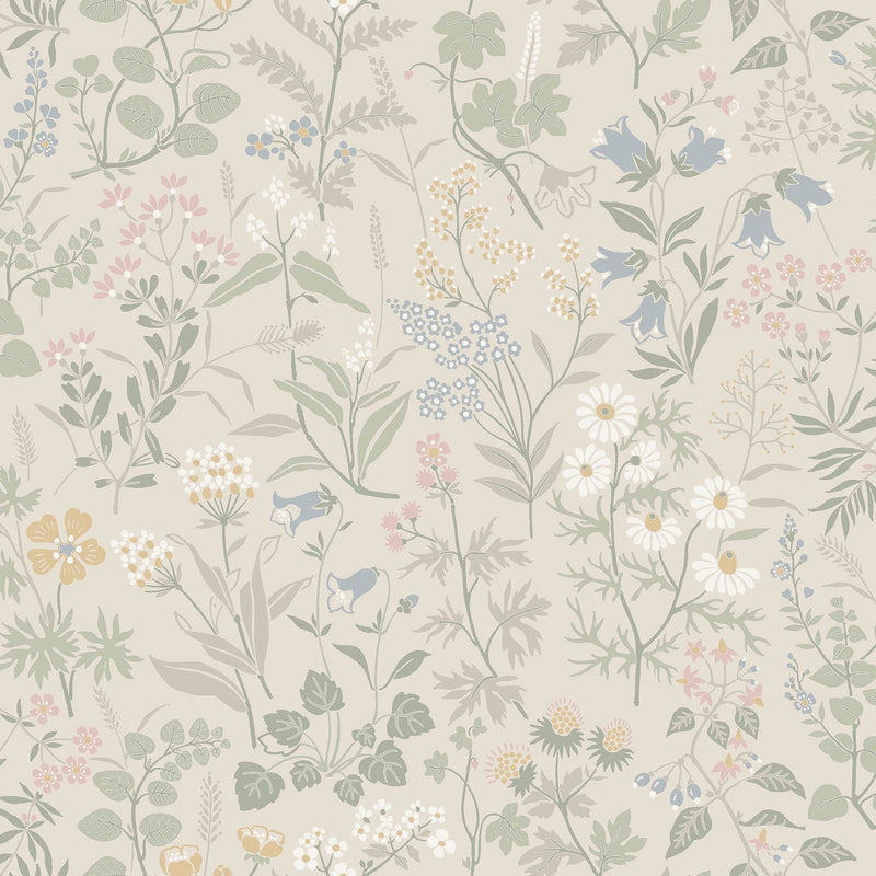 4179 Flora Multicoloured Icons Wallpaper by Boråstapeter