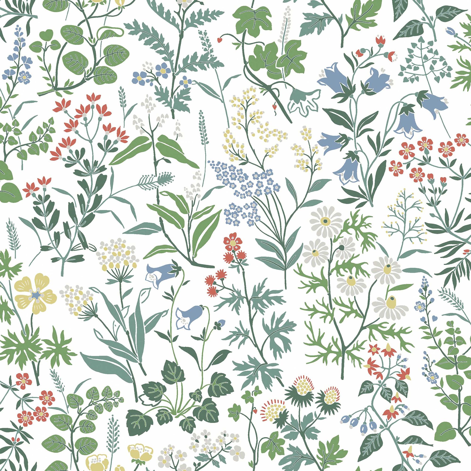 4180 Flora Multicoloured Icons Wallpaper by Boråstapeter