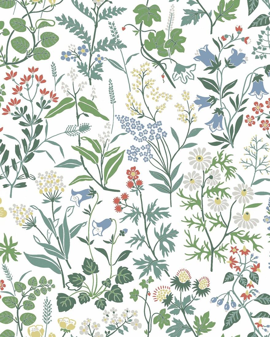 4180 Flora Multicoloured Icons Wallpaper by Boråstapeter