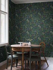 4181 Flora Dark Multi and Black Alla Tiders Hus Wallpaper by Boråstapeter