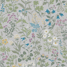 4182 Flora Light Multi and Grey Alla Tiders Hus Wallpaper by Boråstapeter