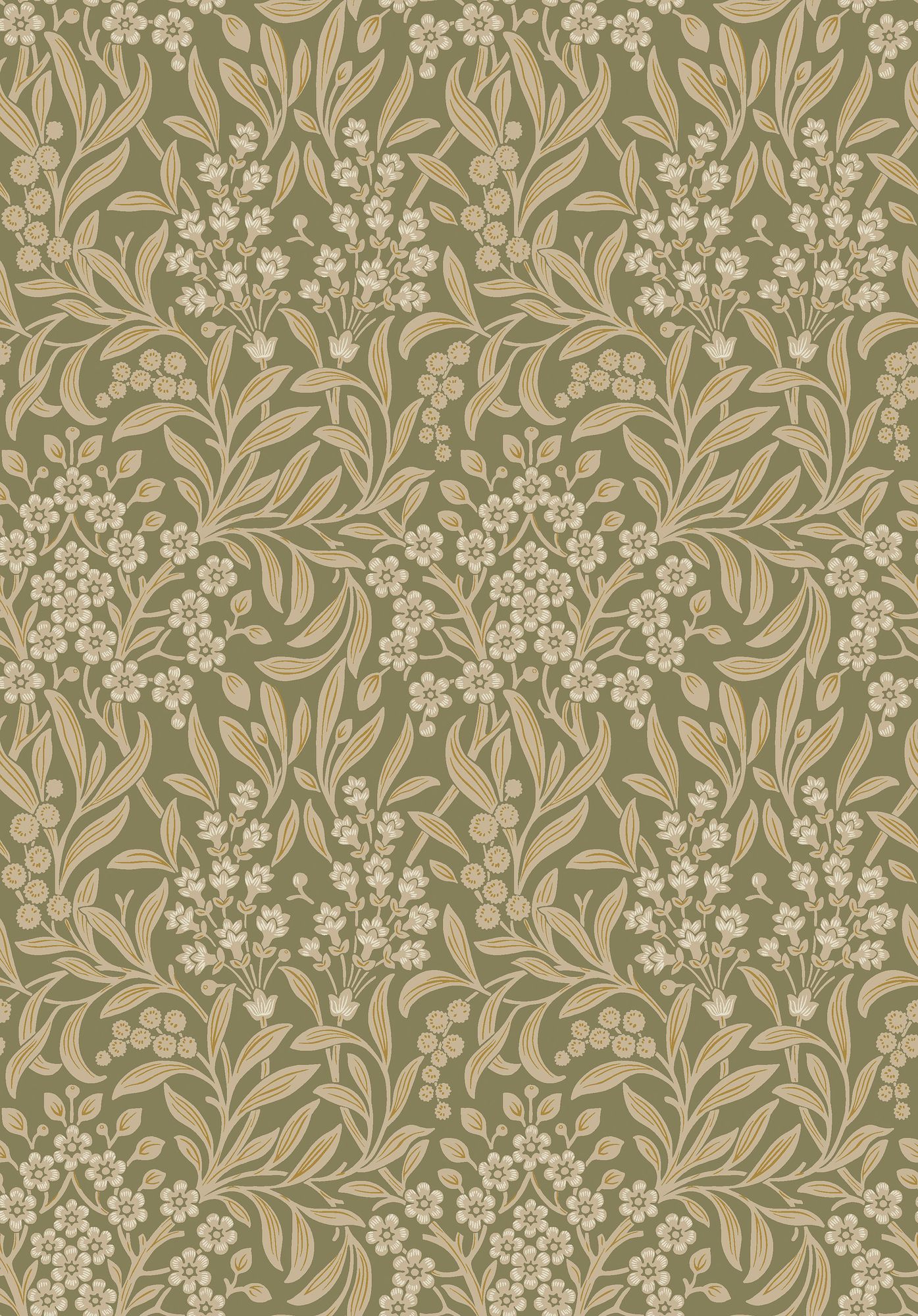 4183 Kryddhyllan Dark Multi and Green Alla Tiders Hus Wallpaper by Boråstapeter