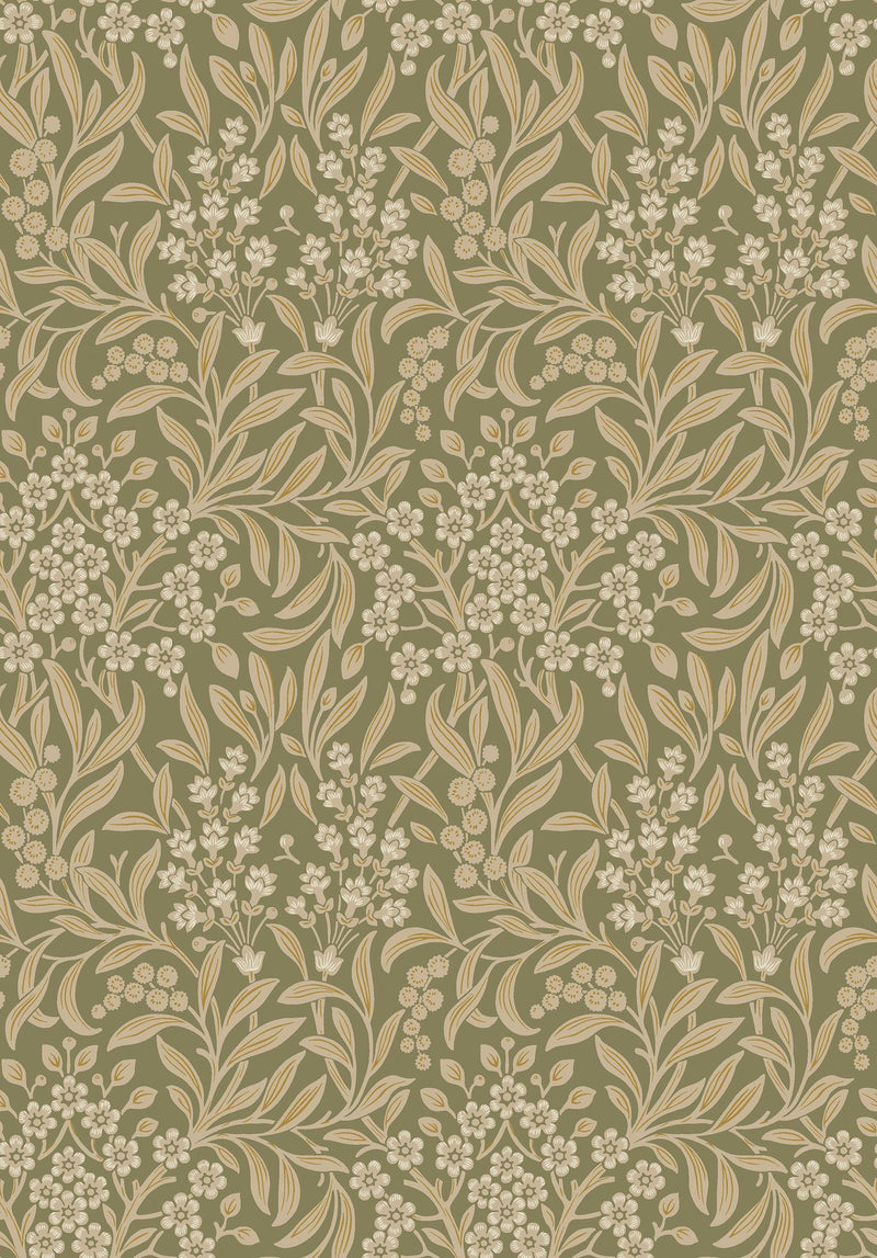 4183 Kryddhyllan Dark Multi and Green Alla Tiders Hus Wallpaper by Boråstapeter