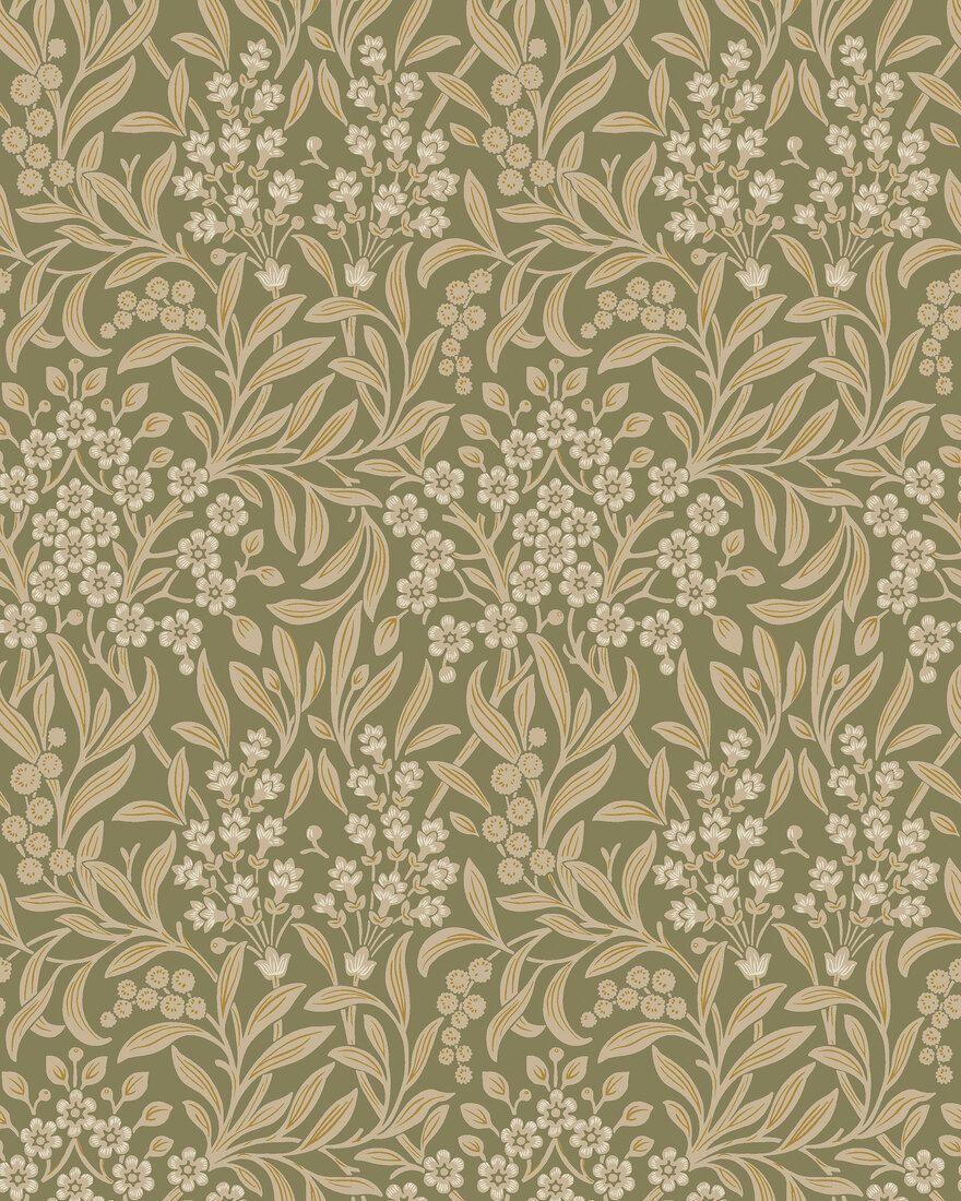 4183 Kryddhyllan Dark Multi and Green Alla Tiders Hus Wallpaper by Boråstapeter
