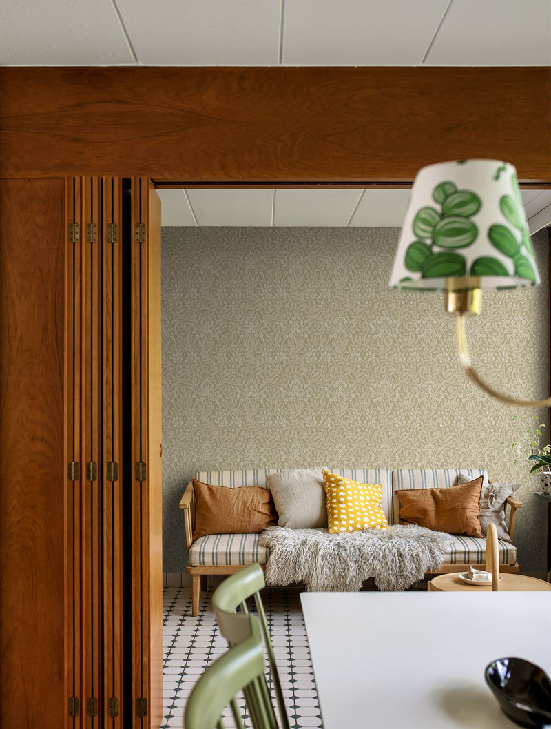 4184 Kryddhyllan Light Multi and Green Alla Tiders Hus Wallpaper by Boråstapeter