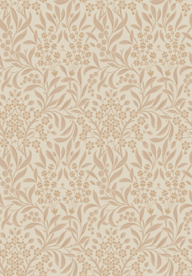 4186 Kryddhyllan Delightful Beige and Soft Pink Alla Tiders Hus Wallpaper by Boråstapeter
