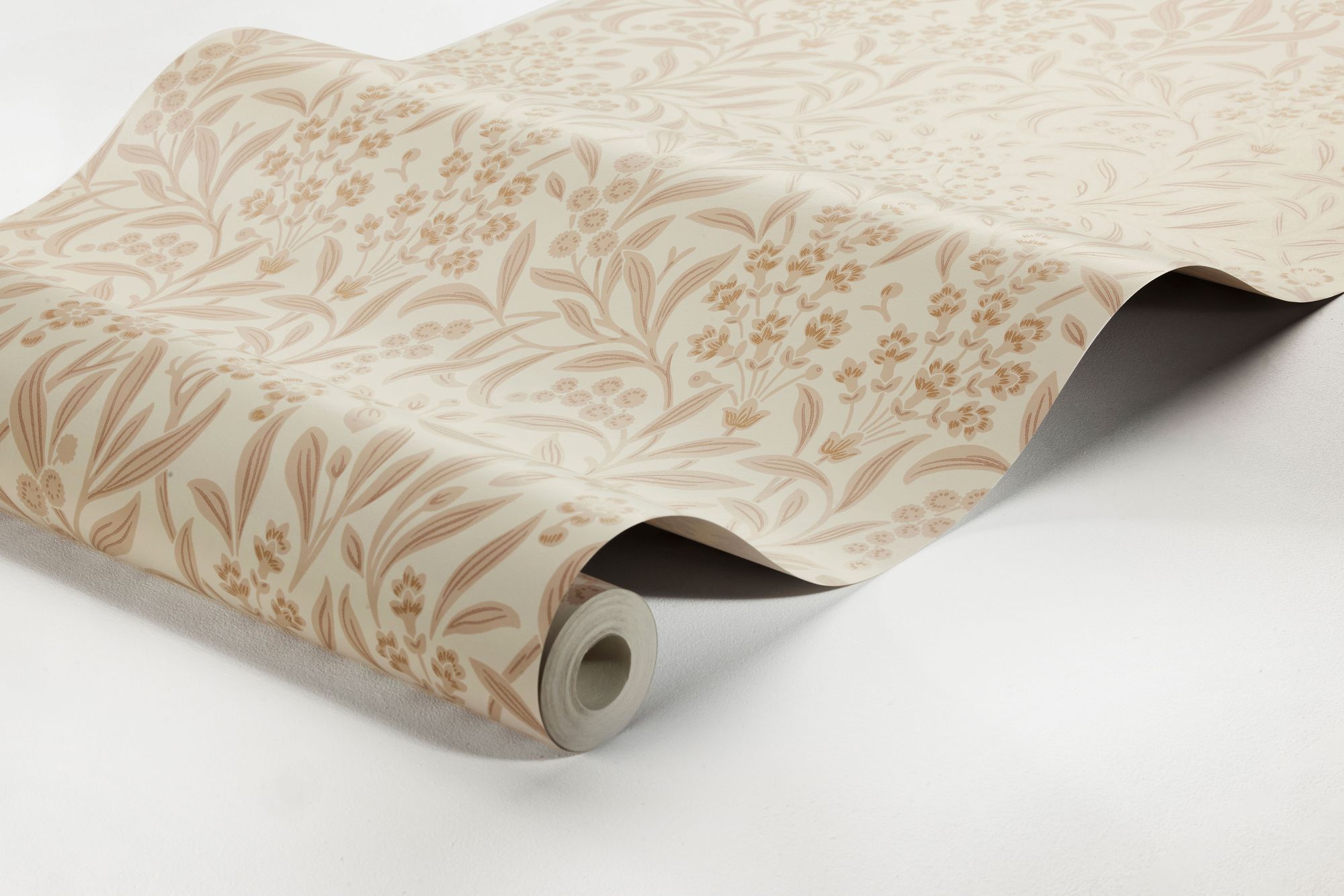 4186 Kryddhyllan Delightful Beige and Soft Pink Alla Tiders Hus Wallpaper by Boråstapeter