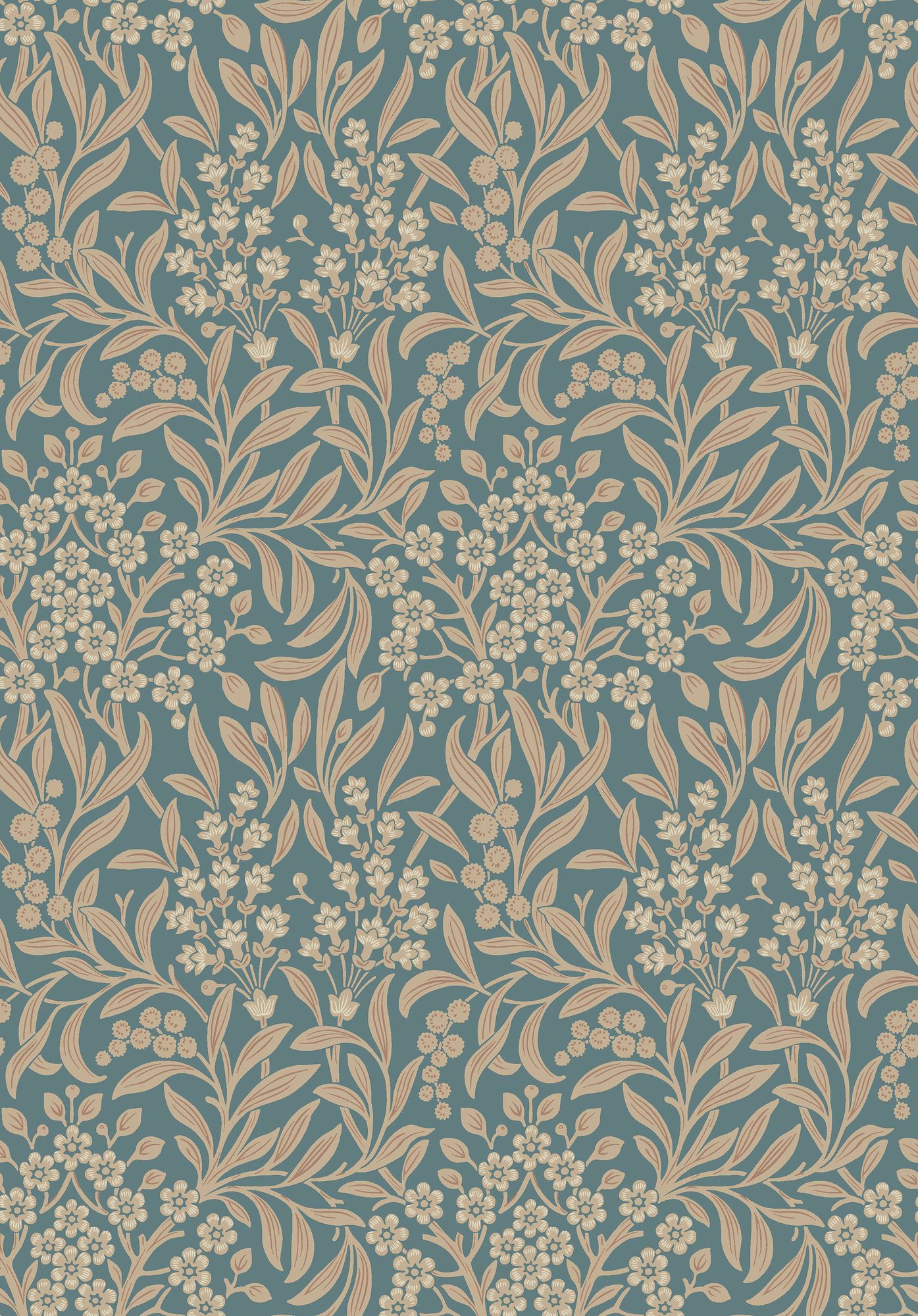 4187 Kryddhyllan Dark Multi and Blue Alla Tiders Hus Wallpaper by Boråstapeter