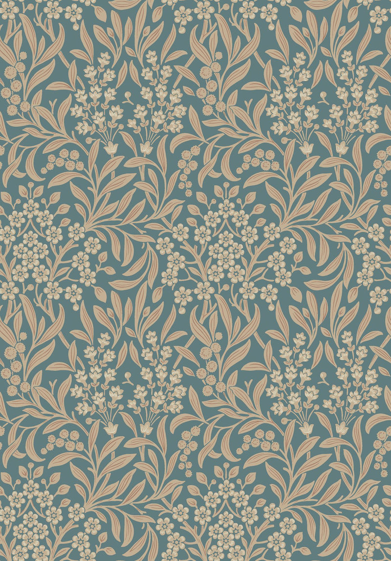 4187 Kryddhyllan Dark Multi and Blue Alla Tiders Hus Wallpaper by Boråstapeter
