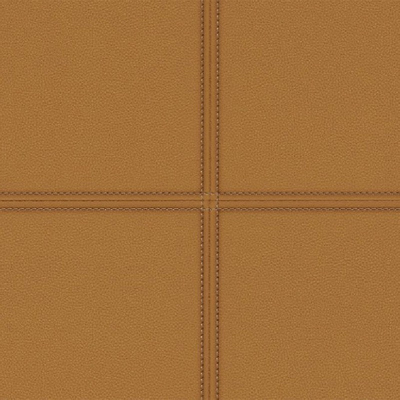 419016 Faux Leather Tan Tile Panel Club Wallpaper by Rasch