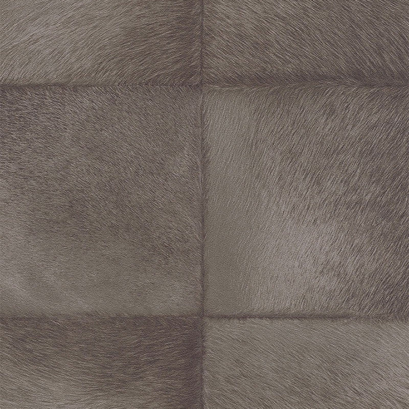 419139 Faux Reindeer Fur Brown Tile Panel Club Wallpaper by Rasch