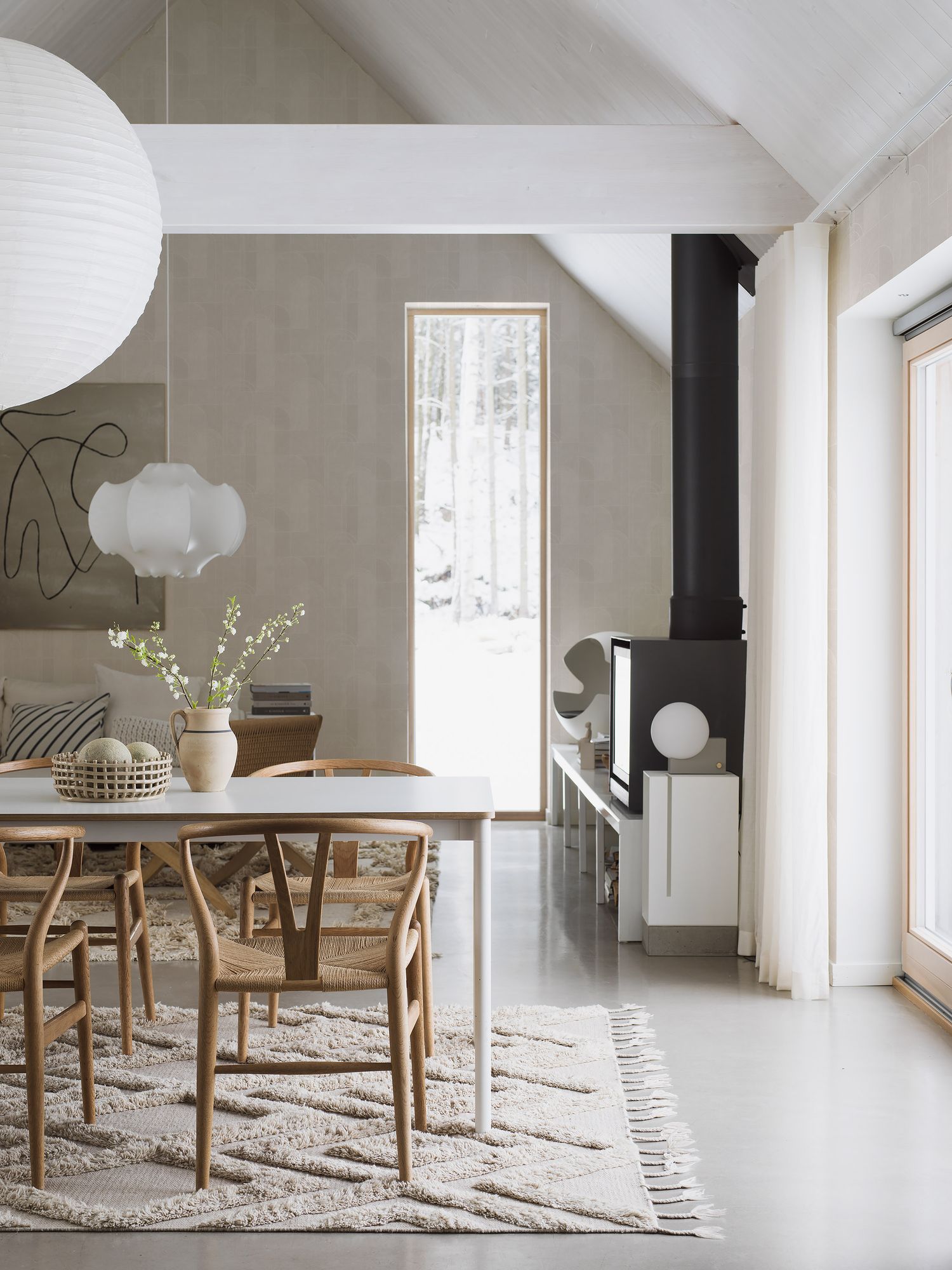 4191 Sjöhagen Light Beige Alla Tiders Hus Wallpaper by Boråstapeter