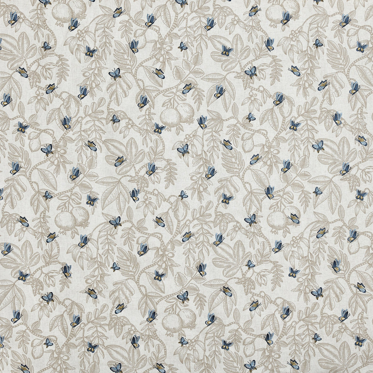 4205/715 Melati Cobalt Summer Renaissance Fabric by Prestigious Textiles