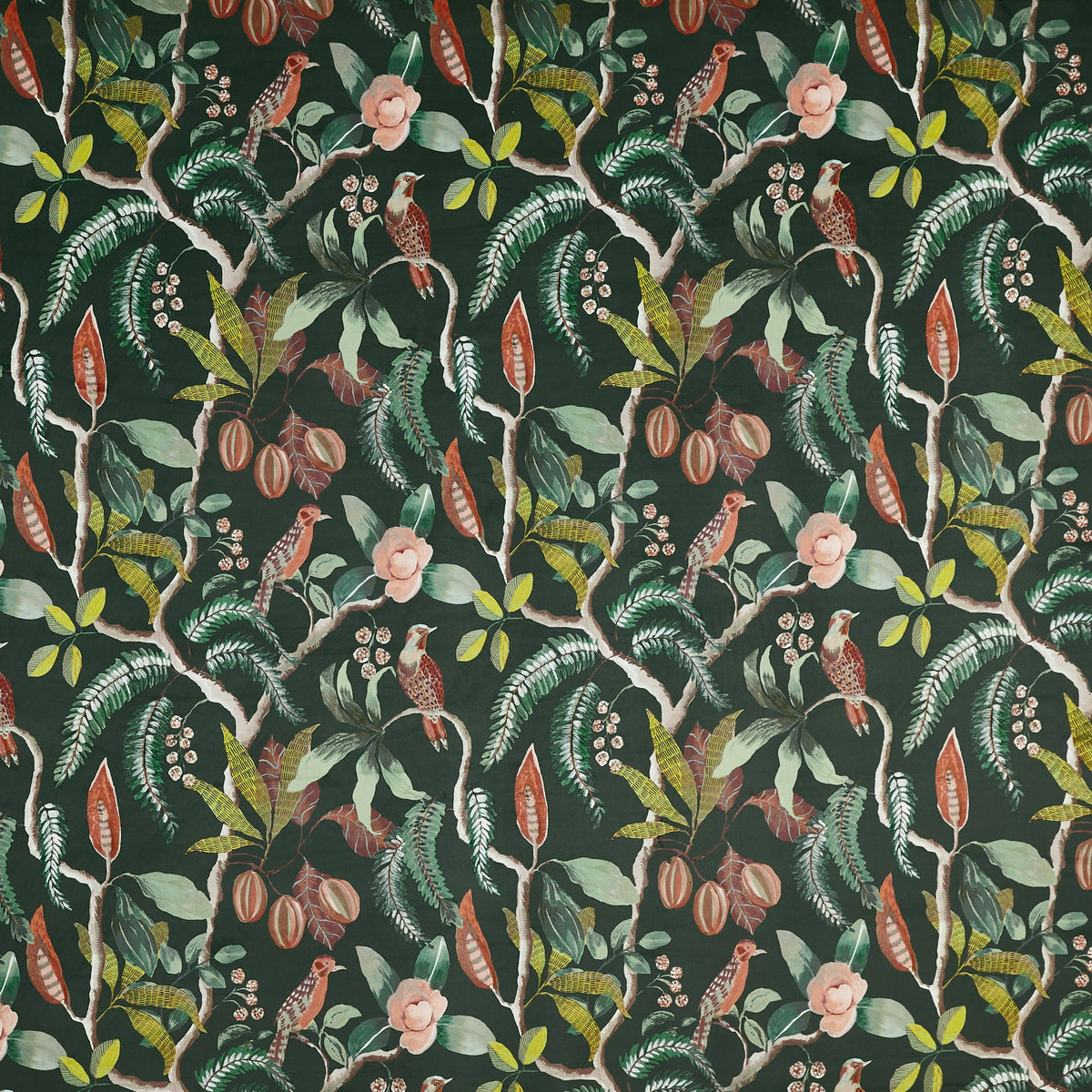 4208/619 Sumatra Emerald Summer Renaissance Fabric by Prestigious Textiles