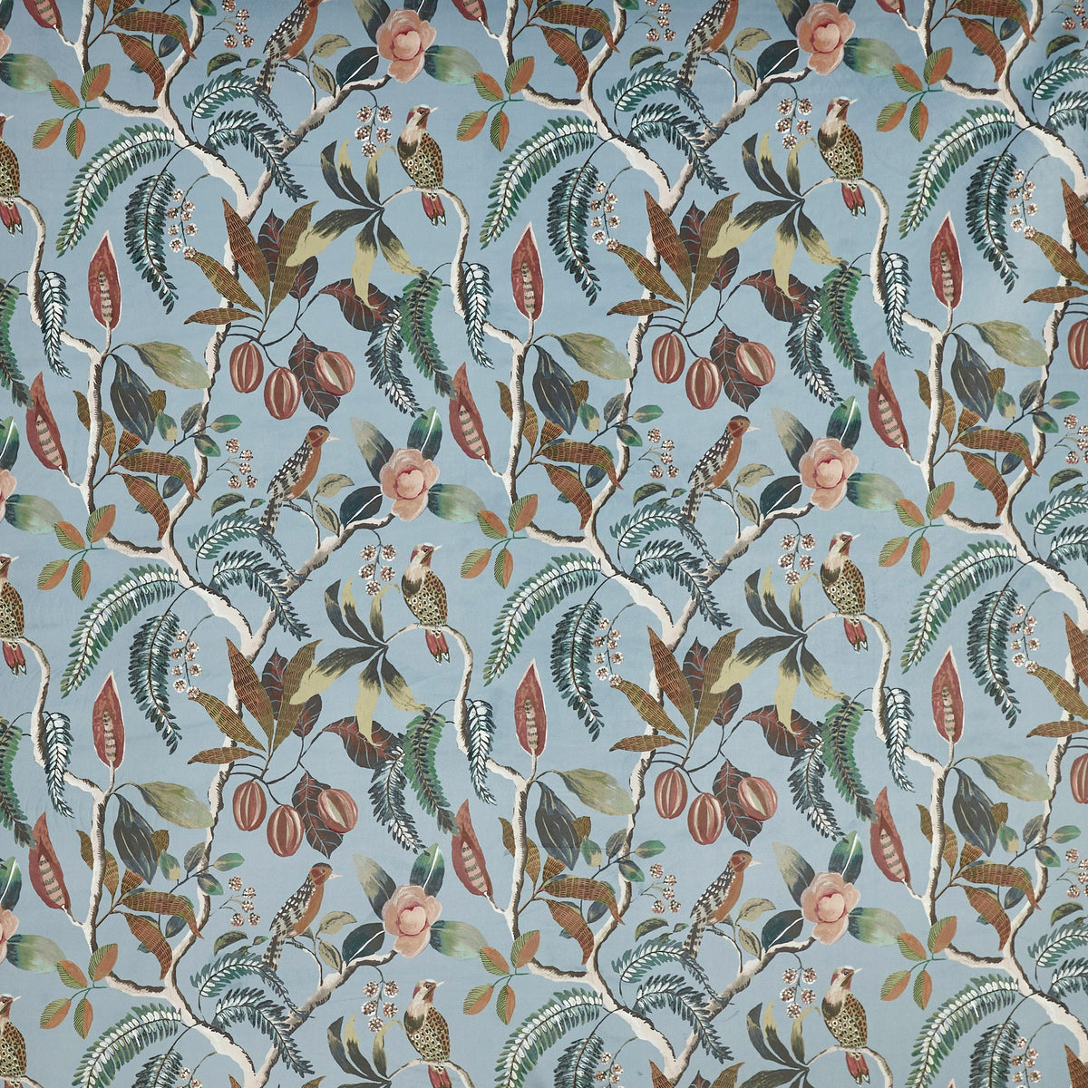 4208/906 Sumatra Slate Summer Renaissance Fabric by Prestigious Textiles