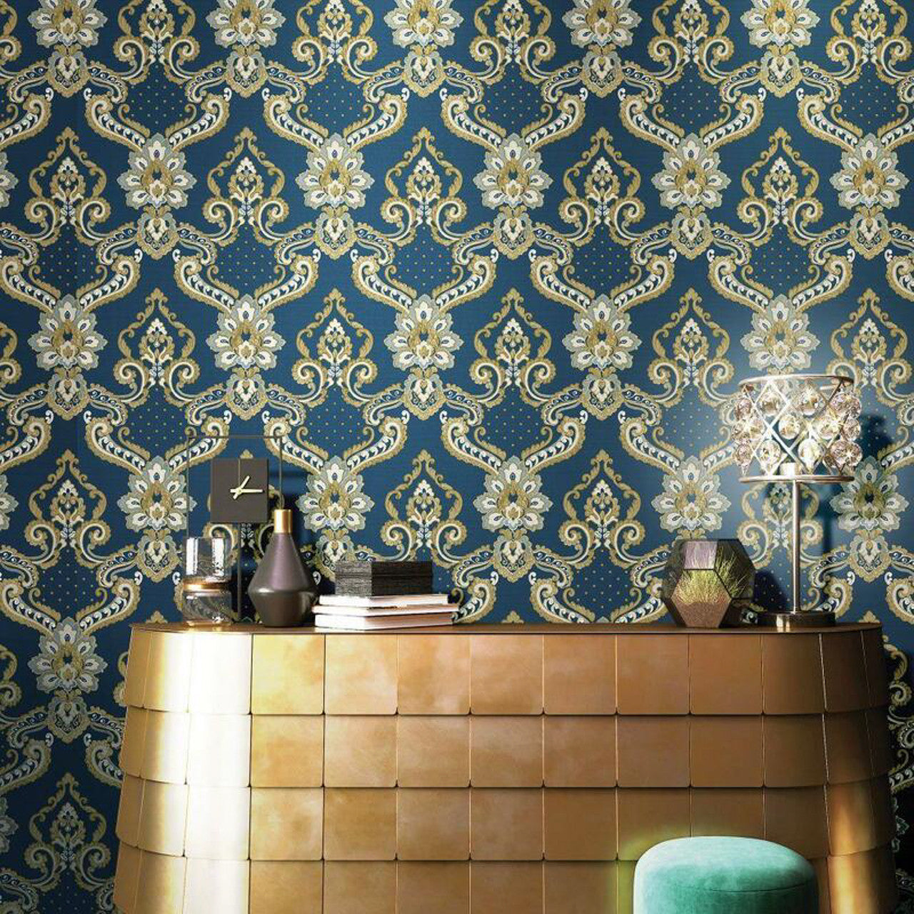 42506 Luxury Italian Damask Opulence Wallpaper by Galerie