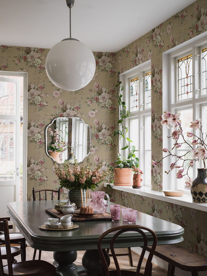 4250 Floral Charm Light Multi and Beige Dreamy Escape Wallpaper by Boråstapeter