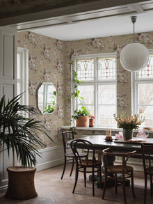 Floral Charm Light Multi and Beige Dreamy Escape Wallpaper by Boråstapeter