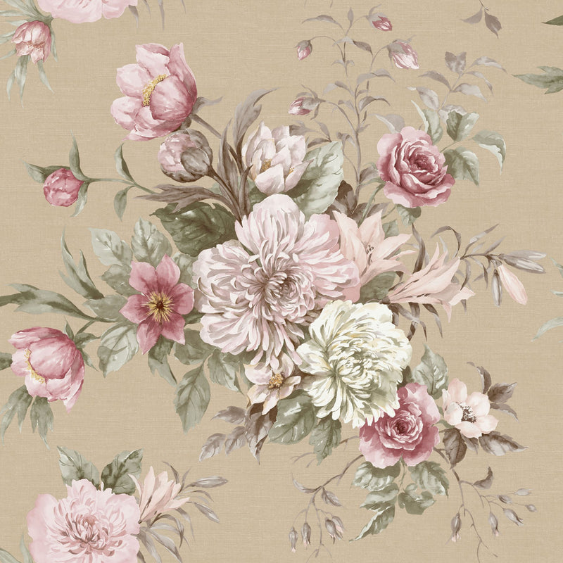 4250 Floral Charm Light Multi and Beige Dreamy Escape Wallpaper by Boråstapeter
