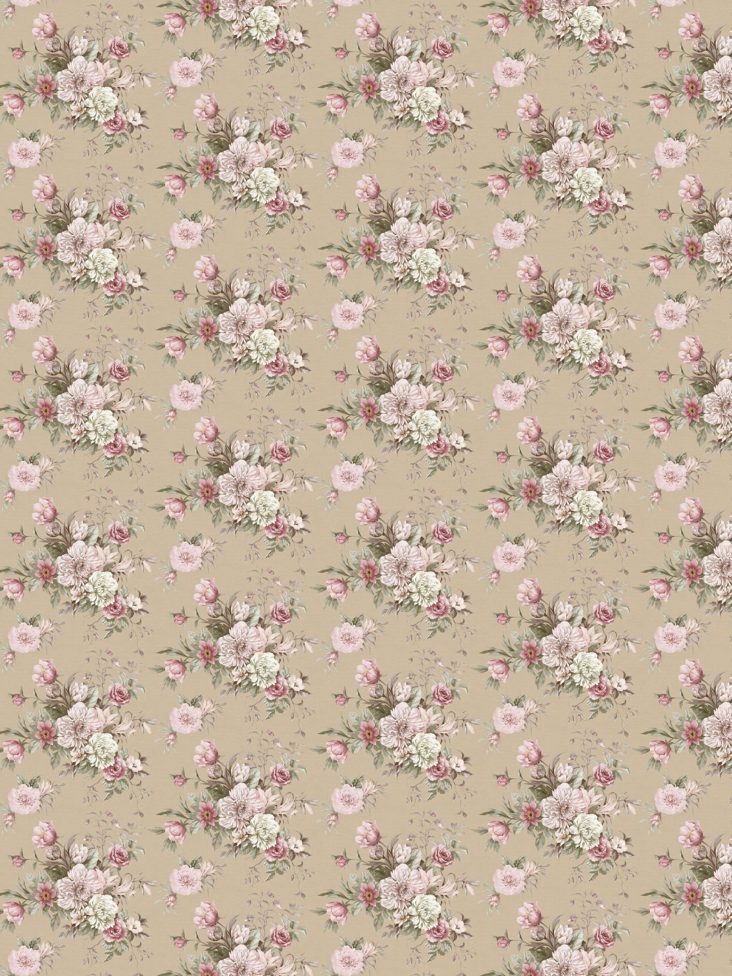 Floral Charm Light Multi and Beige Dreamy Escape Wallpaper by Boråstapeter