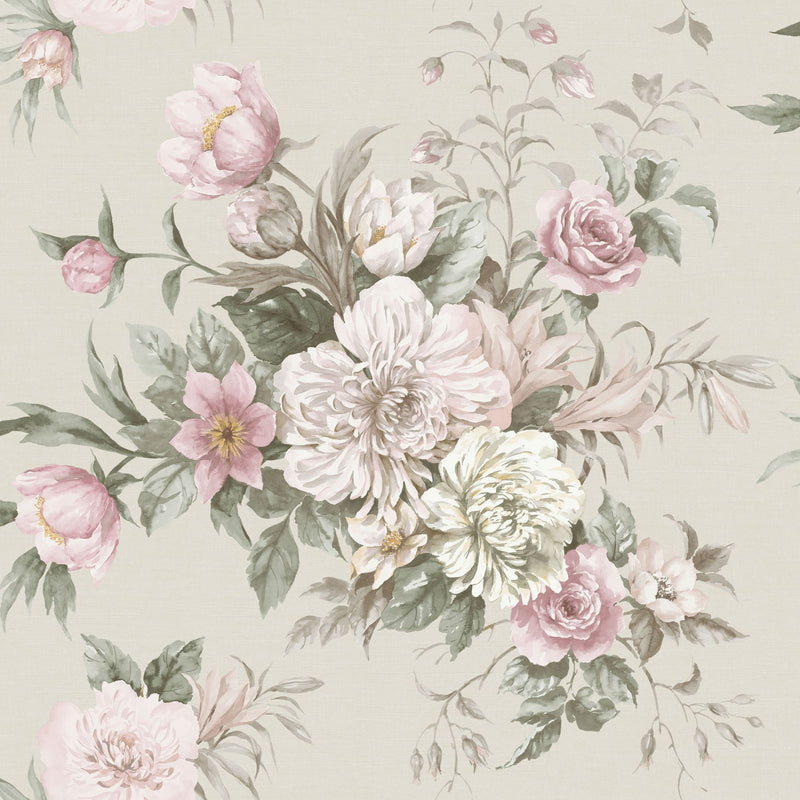 4252 Floral Charm Light Multi and Beige Dreamy Escape Wallpaper by Boråstapeter