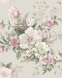 Floral Charm Light Multi and Beige Dreamy Escape Wallpaper by Boråstapeter