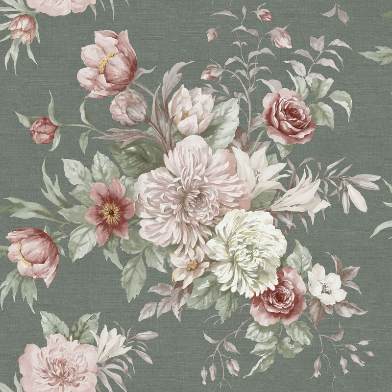 4253 Floral Charm Dark Multi and Green Dreamy Escape Wallpaper by Boråstapeter