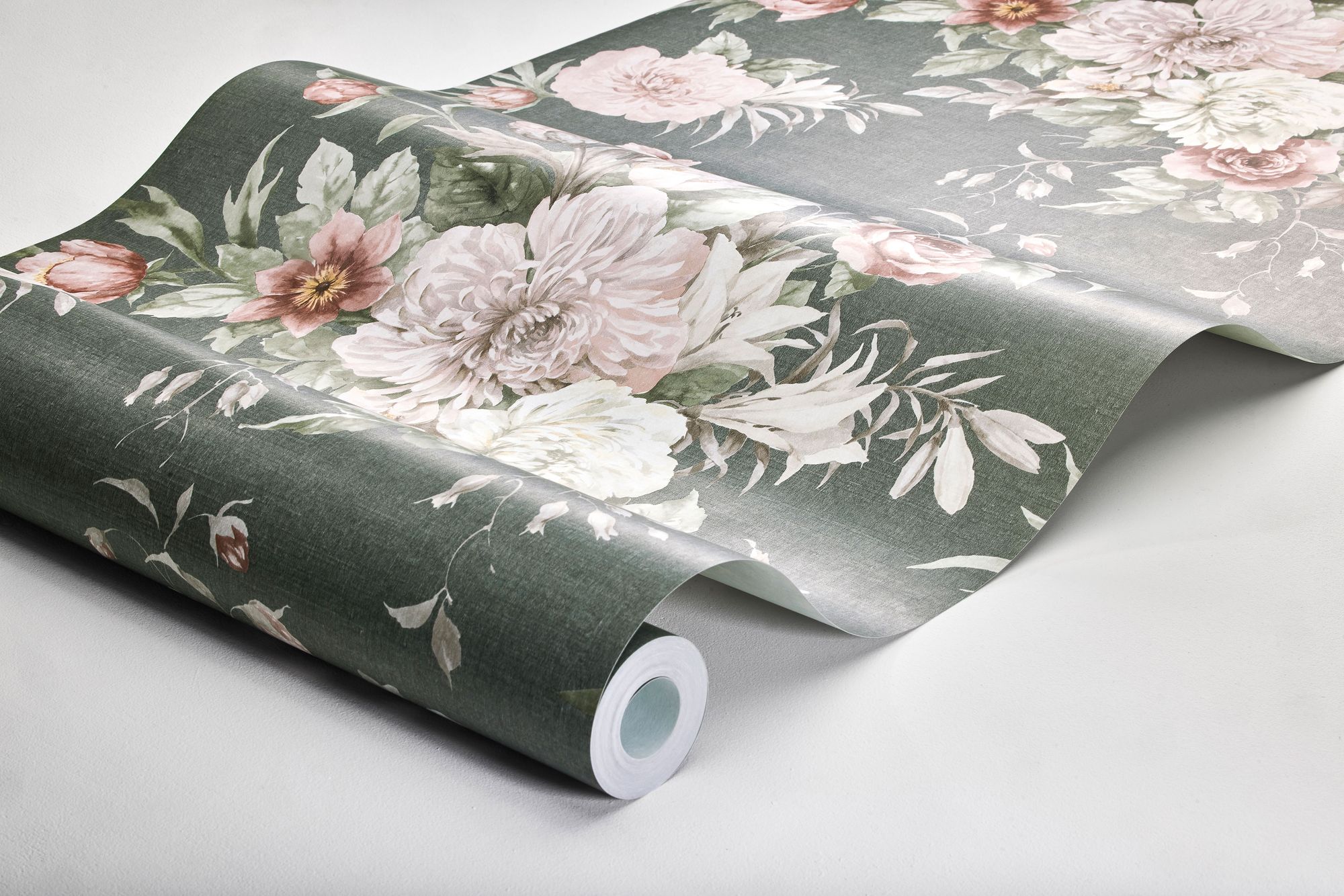 4253 Floral Charm Dark Multi and Green Dreamy Escape Wallpaper by Boråstapeter