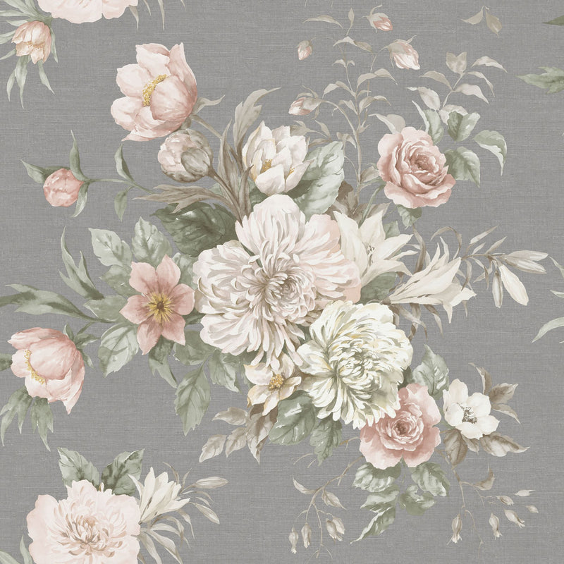 4254 Floral Charm Dark Grey and Multi Dreamy Escape Wallpaper by Boråstapeter