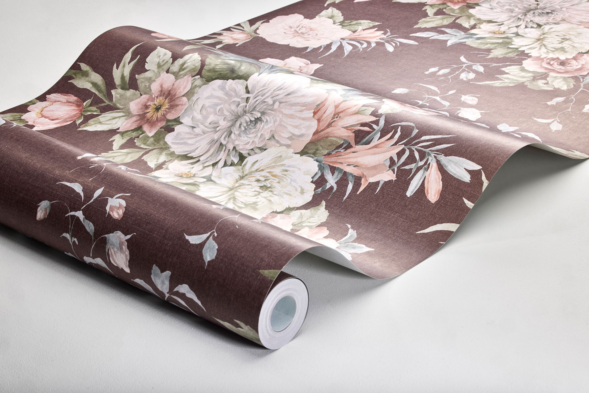 4255 Floral Charm Dark Red and Multi Dreamy Escape Wallpaper by Boråstapeter