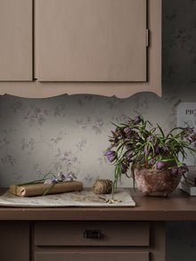 4256 Vintage Rose Light Beige and Purple Dreamy Escape Wallpaper by Boråstapeter
