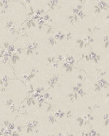 Vintage Rose Light Beige and Purple Dreamy Escape Wallpaper by Boråstapeter