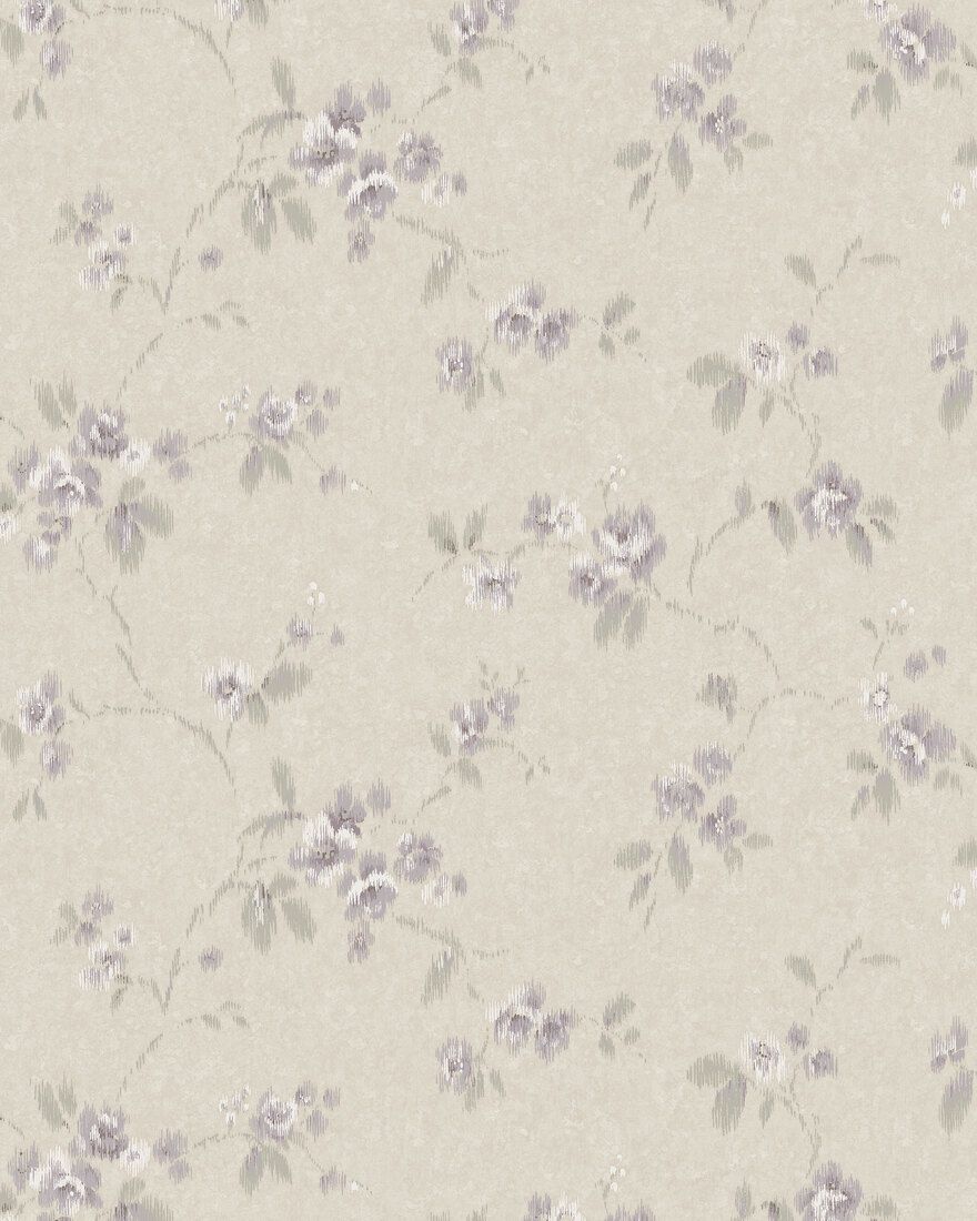Vintage Rose Light Beige and Purple Dreamy Escape Wallpaper by Boråstapeter
