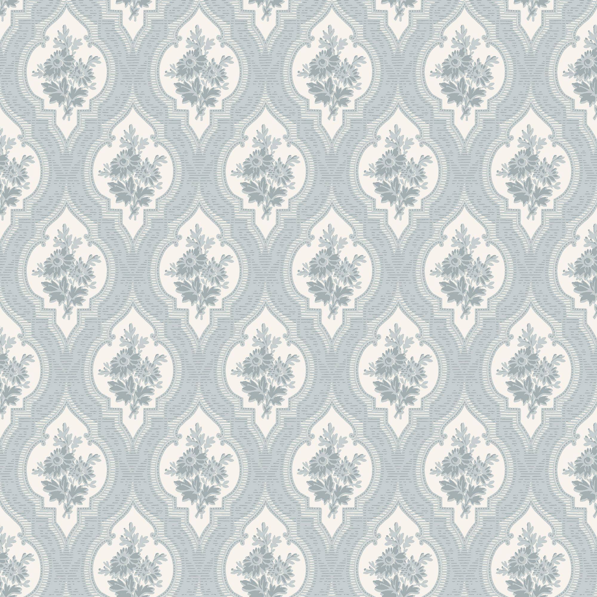 4262 Eternal Flower Light Blue and Beige Dreamy Escape Wallpaper by Boråstapeter