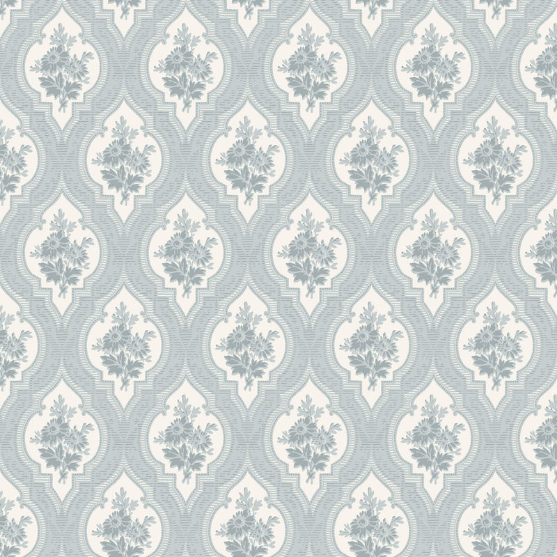 4262 Eternal Flower Light Blue and Beige Dreamy Escape Wallpaper by Boråstapeter